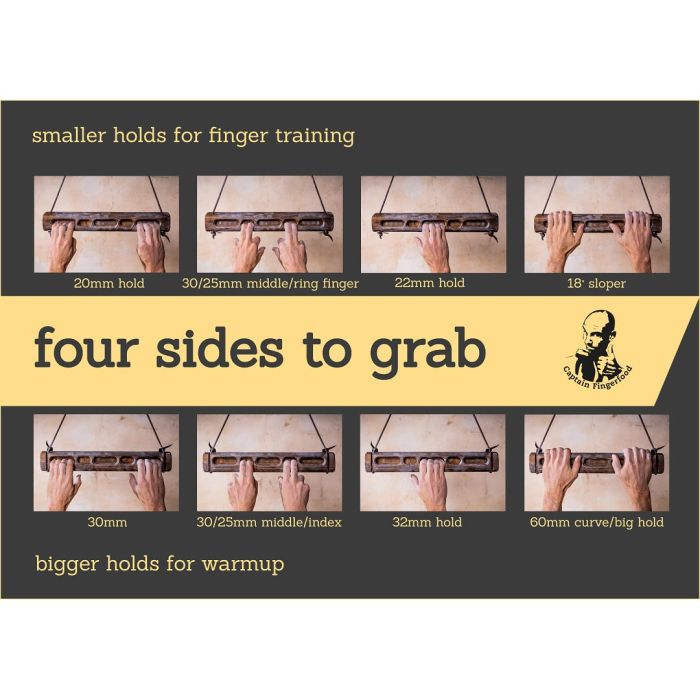Captain Fingerfood Hangboard 180° trave arrampicata portatile