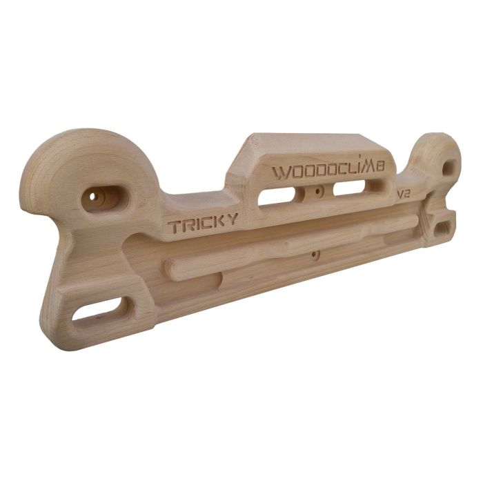 Woodoclimb Tricky V2 trave arrampicata